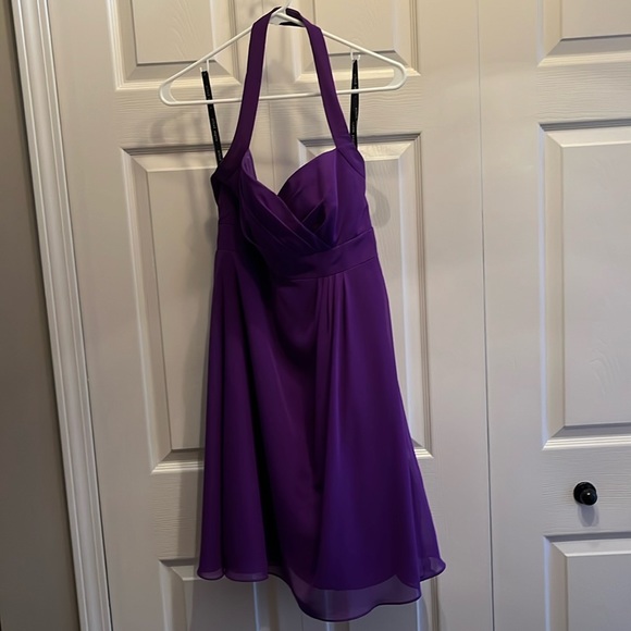 Alfred Angelo | Dresses | Alfred Angelo Purple Halter Bridesmaid Dress ...